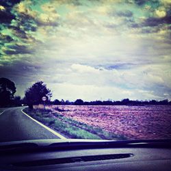 Road passing through landscape