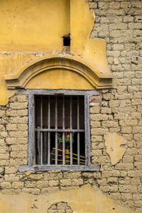 Closed window of old building