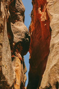 Landscape detail of slot canyons in kanarra falls, utah.