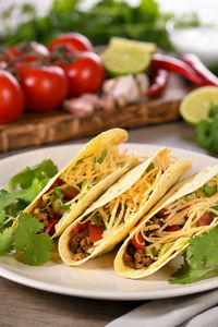 Close-up of food in plate