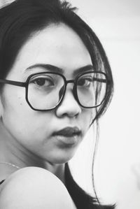 Close-up portrait of young woman