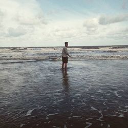 Scenic view of sea against sky