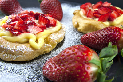 Close-up of served pastry