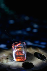 Close-up of drink on table