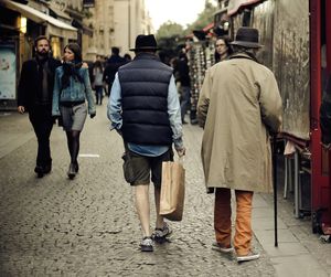 People walking on street