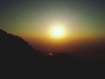 Sunset over mountain