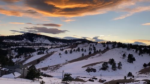 Sunset over golden, colorado