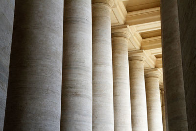 Detail of bernini's colonnade in rome. st. peter's square