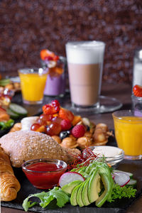 Close-up of food on table