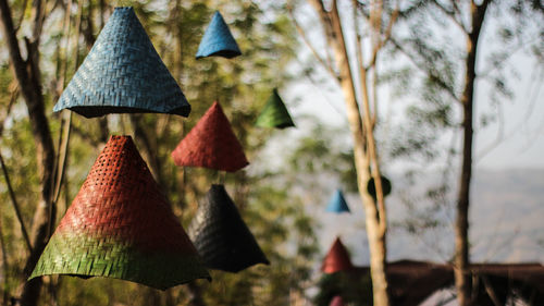 Close-up of decoration hanging on tree