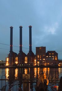 Providence rhode island electrical building at dusk. stacks on stacks 