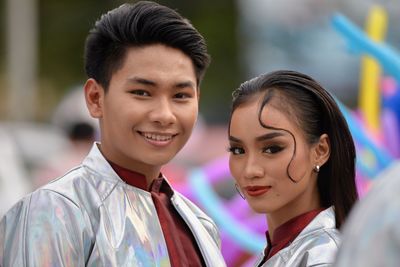 Portrait of a smiling young couple