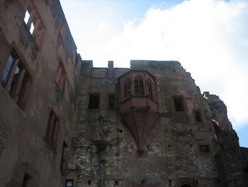 Low angle view of built structure against sky