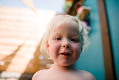 Portrait of cute baby girl