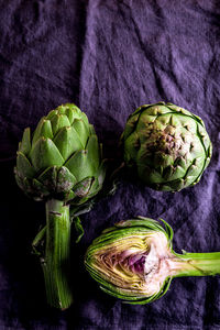 Close-up of cabbage on table