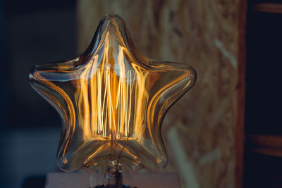 Close-up of electric lamp