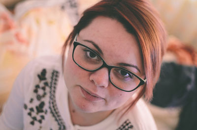 Close-up portrait of young woman