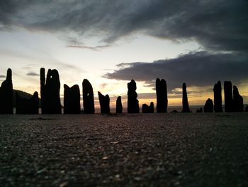 View of city at sunset