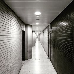 Empty corridor of building