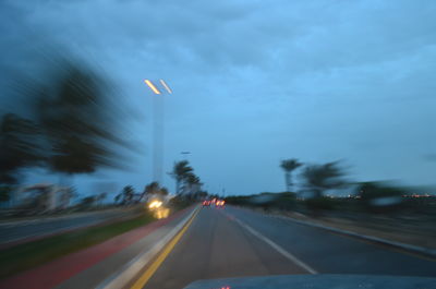 Cars moving on road