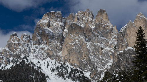 Snowcapped mountains against sky