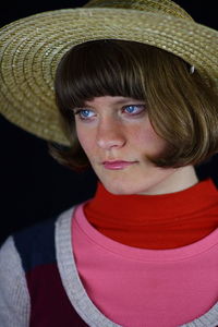 Close-up portrait of a young woman