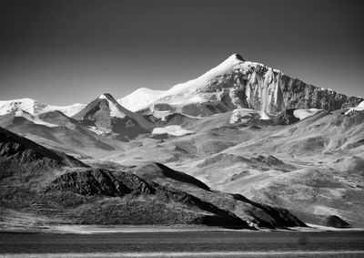 Scenic view of snowcapped mountain against sky