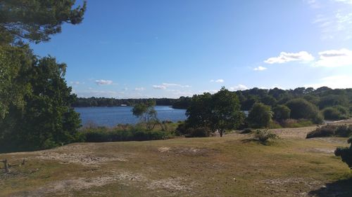 Scenic view of river against sky