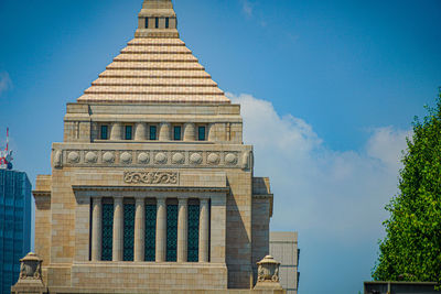 Low angle view of building against sky