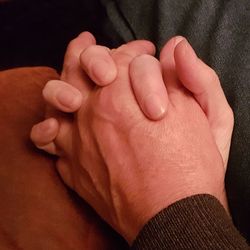 Close-up of man hand