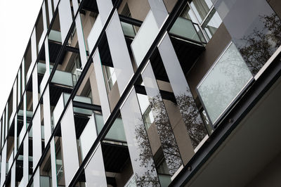 Low angle view of staircase against sky