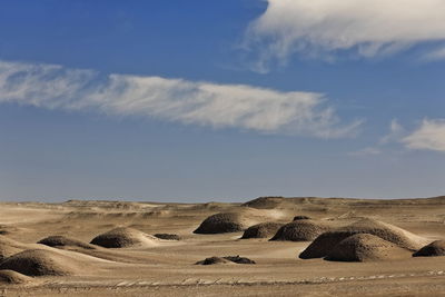 Scenic view of desert against sky