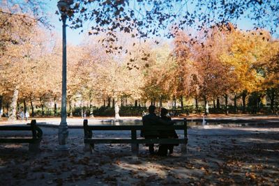 Park bench in park