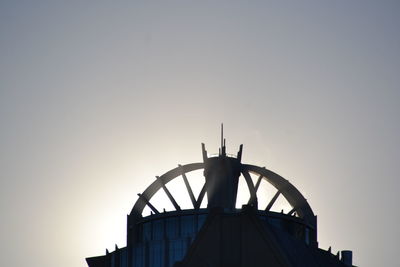 Low angle view of built structure against clear sky