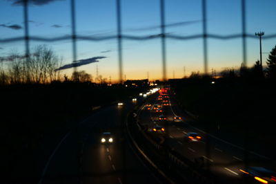 Traffic on road in city