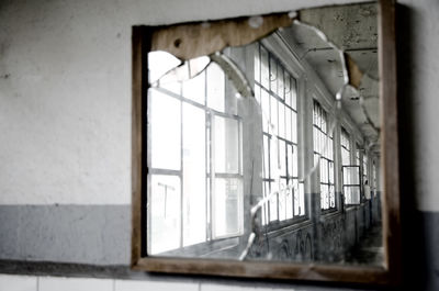 Close-up of abandoned window