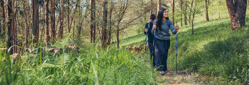 Full length of man walking on field