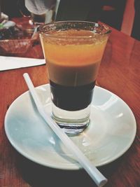 Close-up of drink on table