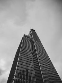Low angle view of modern building against sky