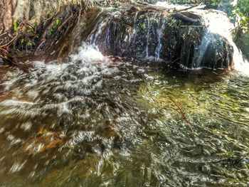 Close-up of waterfall