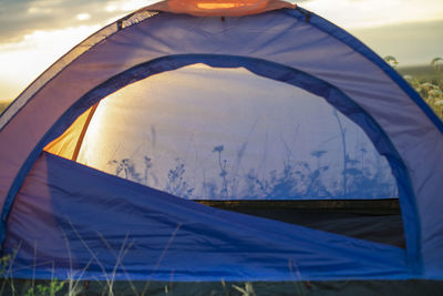 Tent against sky