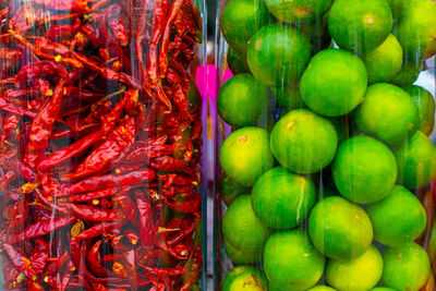 Close-up of fruits for sale at market stall