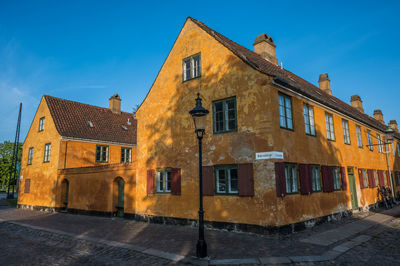 The historical nyboder in copenhagen, denmark