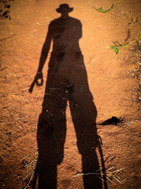 Shadow of people on wall