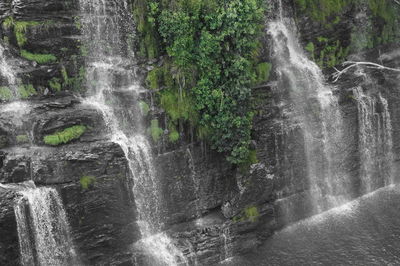 Scenic view of waterfall