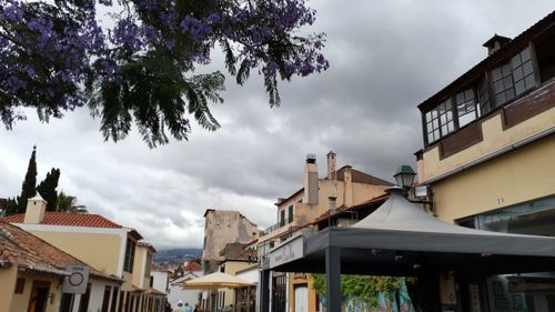 Low angle view of buildings against sky