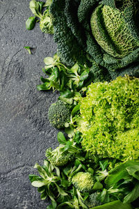 High angle view of vegetables