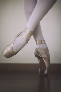 Low section view of ballet dancer