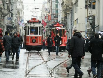 Man standing on city street