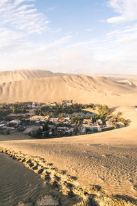 Scenic view of desert against sky